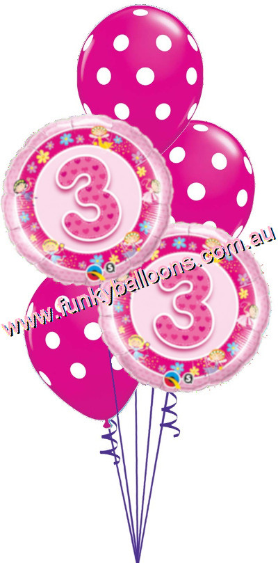 (image for) 3rd Birthday Pink Fairies Bouquet