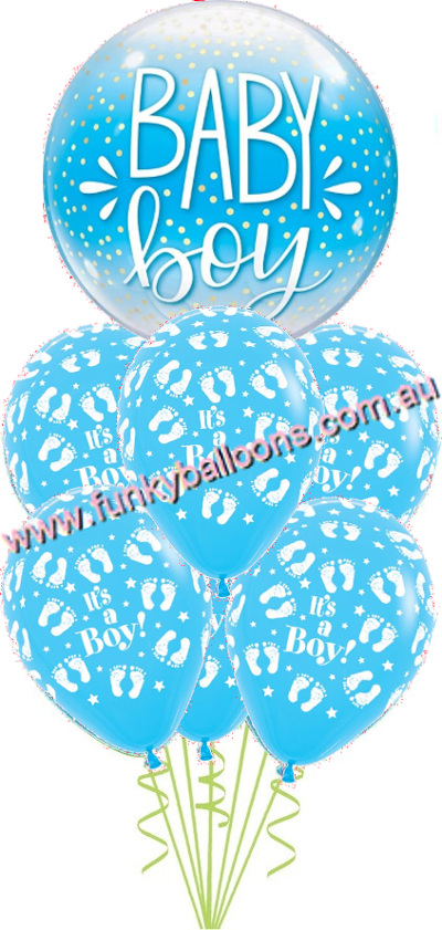 (image for) Baby Boy Bubble Bouquet - Click Image to Close