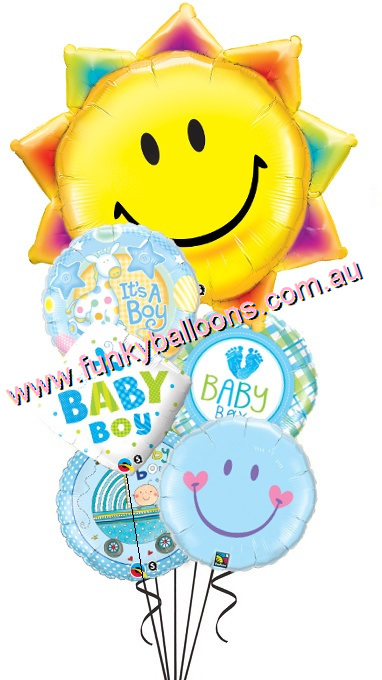 (image for) Baby Boy Sun + Smiles Bouquet - Click Image to Close
