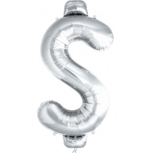 (image for) $ Dollar Sign Foil Supershape - Silver