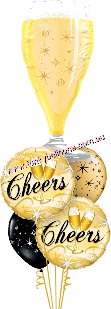 Elegant Sparkles Cheers Champagne Glass Bouquet